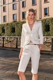 Blazer Casaqueto Acinturado Off White Anne Fernandes