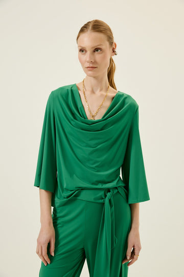 Blusa Bio Jersey Jabot Degagê Lucidez