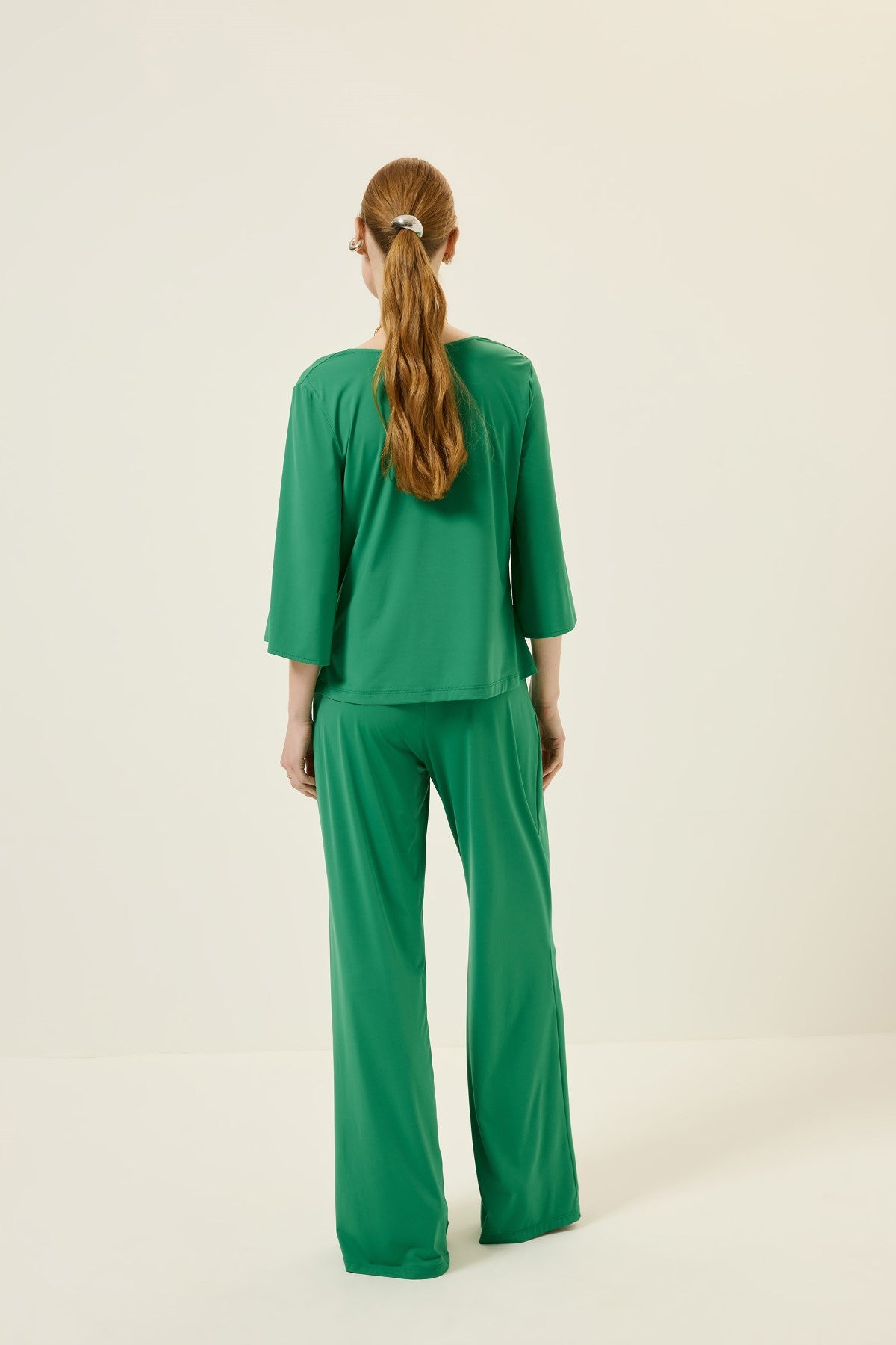 Blusa Bio Jersey Jabot Degagê Lucidez
