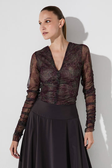 Blusa Decote V Lucia Floral Venus Lafort