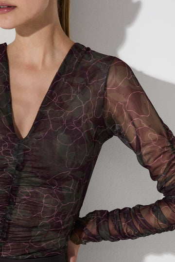 Blusa Decote V Lucia Floral Venus Lafort