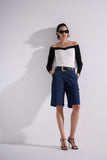 Blusa Ombro a Ombro Bicolor Alphorria