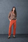 Calça Cenoura Terracota Anne Fernandes