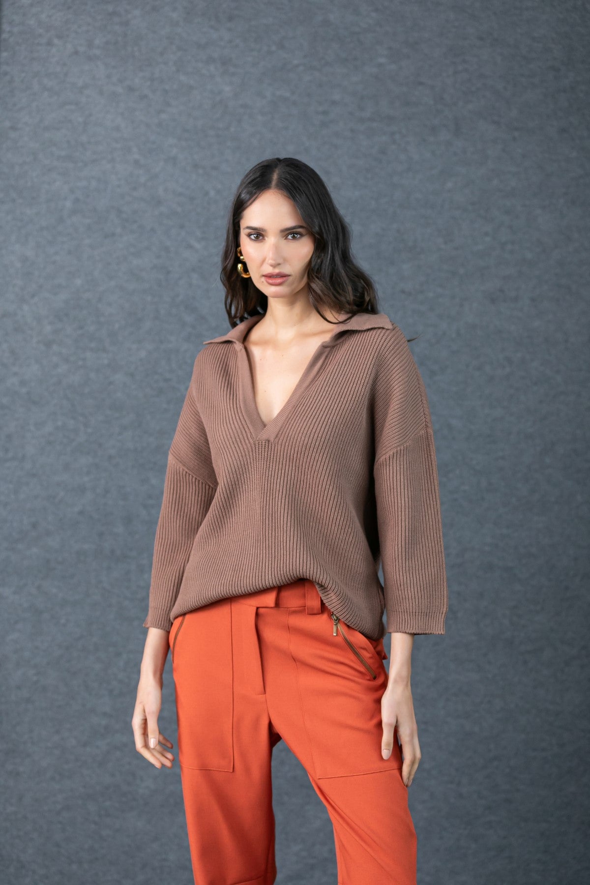 Calça Cenoura Terracota Anne Fernandes