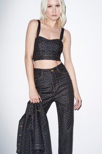 Calça Jeans Estampada Mom Fit Alphorria