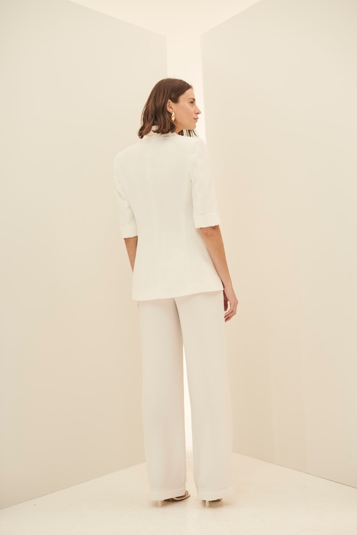 Calça Reta com Cinto Off White Alphorria