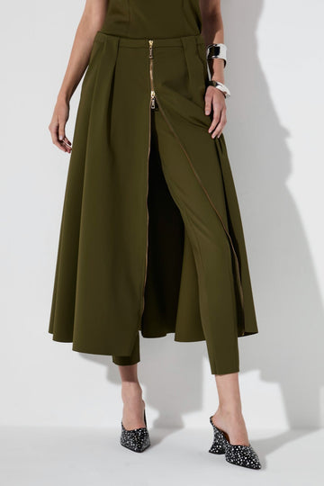 Calça com Saia Technoblock Ludovica Verde Milano Lafort