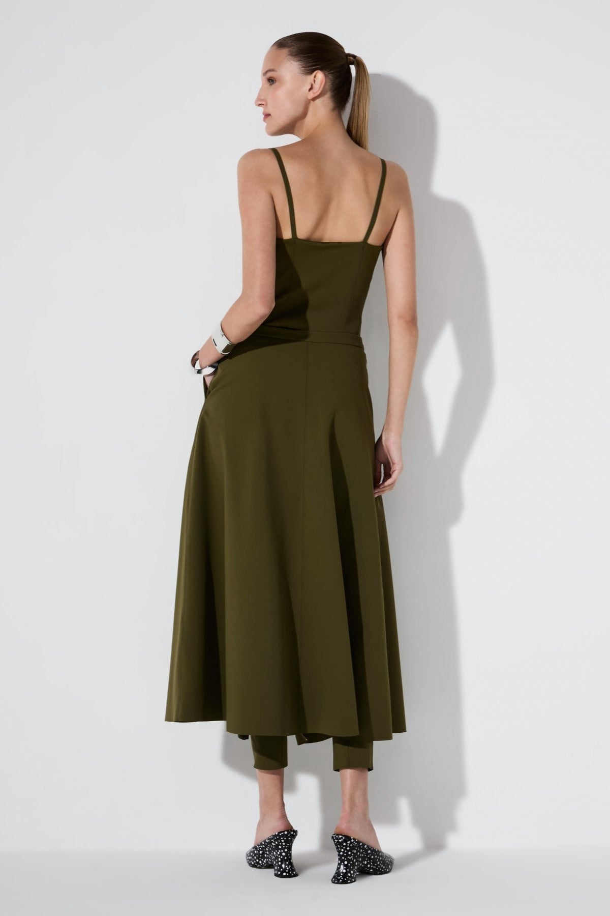 Calça com Saia Technoblock Ludovica Verde Milano Lafort