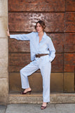 Conjunto Camisa e Calça Azul Claro Anne Fernandes