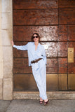 Conjunto Camisa e Calça Azul Claro Anne Fernandes