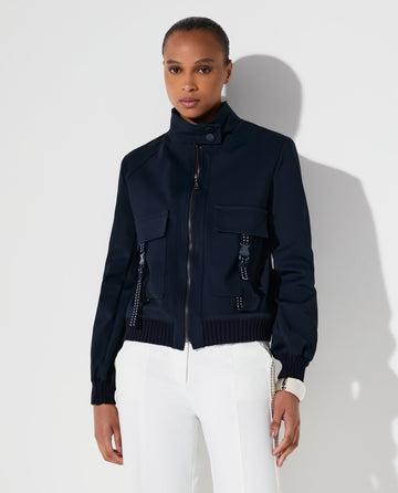 Jaqueta Bomber Technoblock Eleonora Azul Profundo Lafort