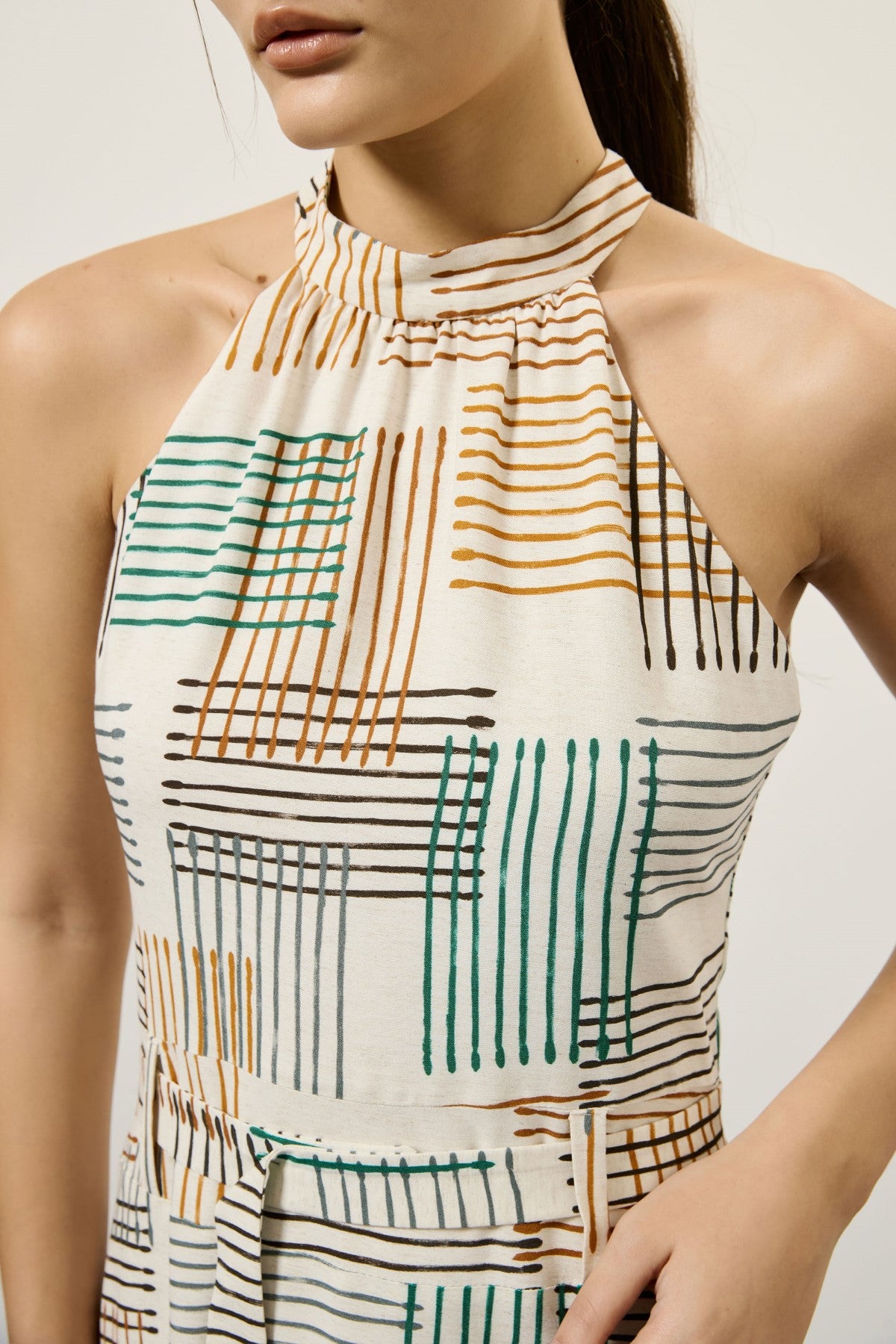 Vestido Cinto Estampa Bateria Lucidez
