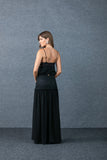 Vestido Longo com Renda Preto Anne Fernandes
