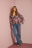 Bata Babados Chiffon Floral Anne Fernandes