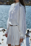 Bata com Renda Off White Anne Fernandes