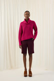 Bermuda Alfaiataria Roxo Beringela Lucidez