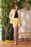 Blazer Alfaiataria Risca de Giz Amarelo Milk Litt
