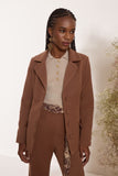 Blazer Crepe Mix Lapela Toffee Litt