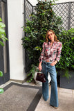 Blazer Curto Jacquard Floral Anne Fernandes