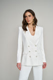 Blazer Lapela Dupla Off White Anne Fernandes