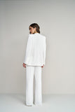 Blazer Lapela Dupla Off White Anne Fernandes