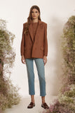 Blazer Oversized Malha Tresse Toffee Litt