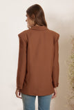 Blazer Oversized Malha Tresse Toffee Litt