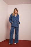 Blazer Oversized Tweed Azul Anne Fernandes