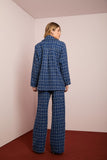 Blazer Oversized Tweed Azul Anne Fernandes