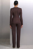 Blazer Slim Detalhe Metal Marrom Alphorria