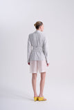 Blazer com Cinto Faixa Listras Alphorria