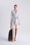 Blazer com Cinto Faixa Listras Alphorria
