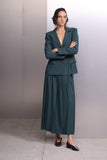 Blazer com Faixa Cintura Vazada Verde Escuro Alphorria