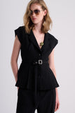 Blusa Acinturada Preta Alphorria