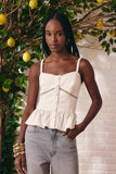 Blusa Babado Rendinhas Off White Litt