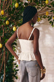Blusa Babado Rendinhas Off White Litt