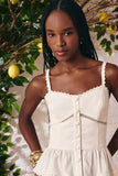 Blusa Babado Rendinhas Off White Litt