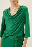 Blusa Bio Jersey Jabot Degagê Lucidez