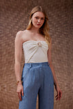 Blusa Canelada Georgia Off White Litt