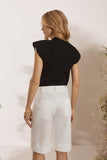 Blusa Canelada Naecocel Preta Litt