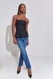 Blusa Corset Alfaiataria Preto Litt