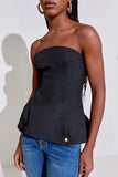 Blusa Corset Alfaiataria Preto Litt