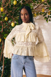 Blusa Devore Babados Off White Litt