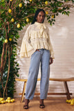 Blusa Devore Babados Off White Litt