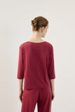 Blusa Fluity Manga 7/8 Vermelho Rubi Lucidez