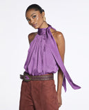 Blusa Laço Christie Gravataria Roxo Lafort
