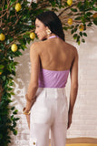 Blusa Malha Gola Halter Purpura Litt