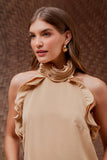 Blusa Nubia Fluid Mil Folhas Marzipan Litt