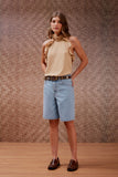 Blusa Nubia Fluid Mil Folhas Marzipan Litt