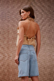 Blusa Nubia Fluid Mil Folhas Marzipan Litt